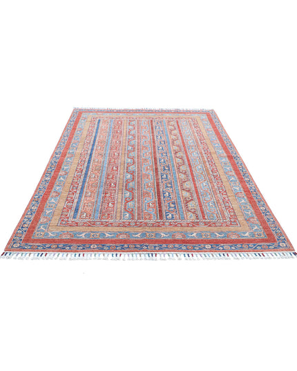 Shaal 5' 7" X 7' 11" Hand Knotted Wool Rug 5' 7" X 7' 11" (170 X 241) / Multi / Wool