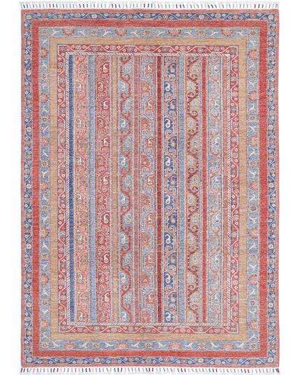 Shaal 5' 7" X 7' 11" Hand Knotted Wool Rug 5' 7" X 7' 11" (170 X 241) / Multi / Wool