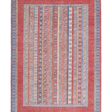 Shaal 5' 7" X 8' 1" Hand Knotted Wool Rug 5' 7" X 8' 1" (170 X 246) / Multi / Wool