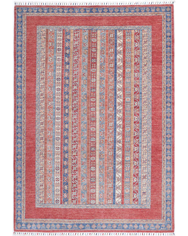 Shaal 5' 7" X 8' 1" Hand Knotted Wool Rug 5' 7" X 8' 1" (170 X 246) / Multi / Wool