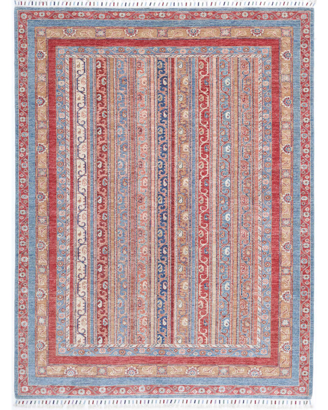 Shaal 5' 7" X 7' 9" Hand Knotted Wool Rug 5' 7" X 7' 9" (170 X 236) / Multi / Wool