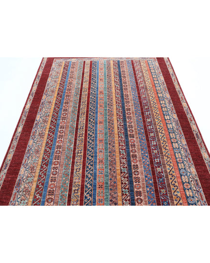 Shaal 5' 7" X 7' 11" Hand Knotted Wool Rug 5' 7" X 7' 11" (170 X 241) / Brown / Wool