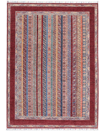 Shaal 5' 7" X 7' 11" Hand Knotted Wool Rug 5' 7" X 7' 11" (170 X 241) / Brown / Wool