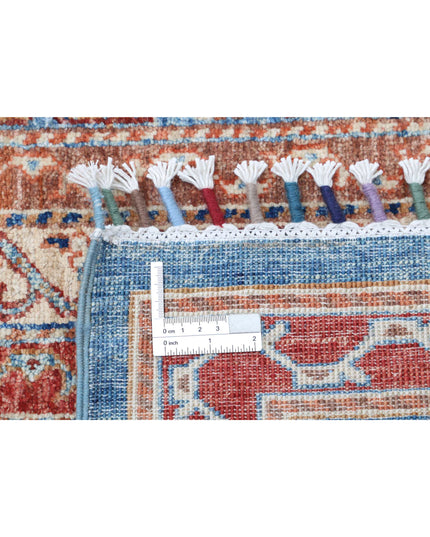 Shaal 5' 7" X 7' 9" Hand Knotted Wool Rug 5' 7" X 7' 9" (170 X 236) / Teal / Wool