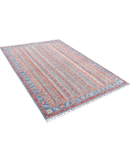 Shaal 5' 6" X 7' 9" Hand Knotted Wool Rug 5' 6" X 7' 9" (168 X 236) / Multi / Wool