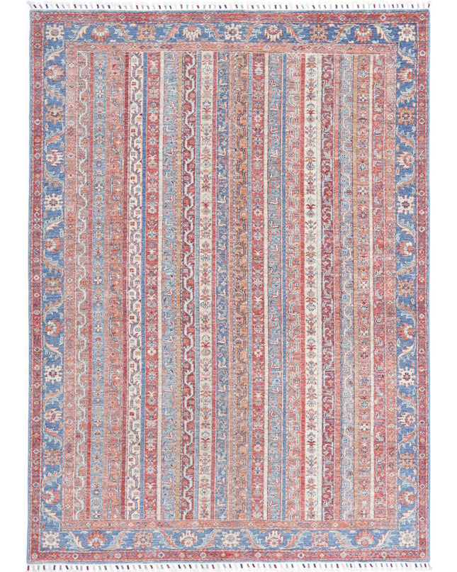 Shaal 5' 6" X 7' 9" Hand Knotted Wool Rug 5' 6" X 7' 9" (168 X 236) / Multi / Wool