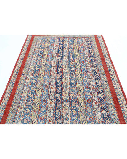 Shaal 5' 4" X 8' 8" Hand Knotted Wool Rug 5' 4" X 8' 8" (162 X 264) / Red / Wool