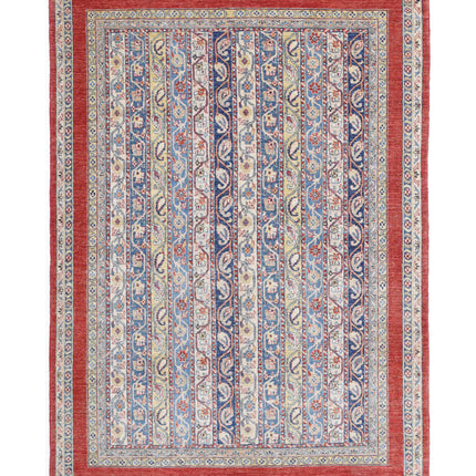Shaal 5' 4" X 8' 8" Hand Knotted Wool Rug 5' 4" X 8' 8" (162 X 264) / Red / Wool
