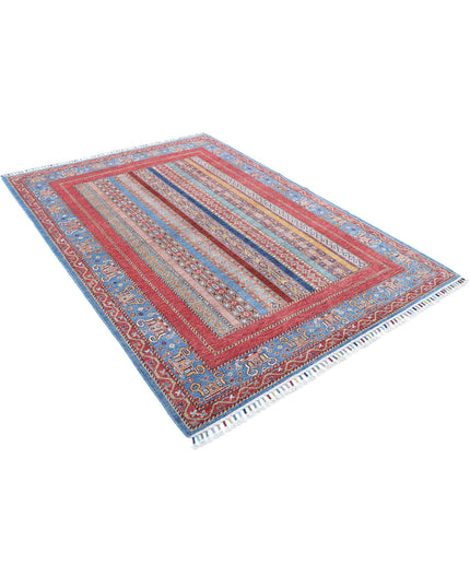 Shaal 5' 8" X 7' 11" Hand Knotted Wool Rug 5' 8" X 7' 11" (173 X 241) / Multi / Wool