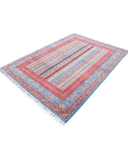 Shaal 5' 8" X 7' 11" Hand Knotted Wool Rug 5' 8" X 7' 11" (173 X 241) / Multi / Wool