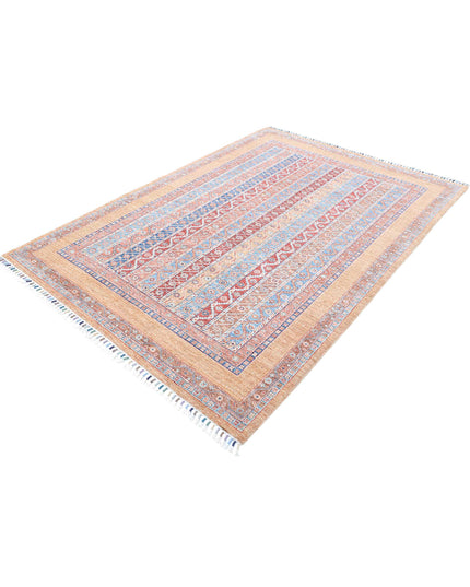 Shaal 5' 8" X 7' 11" Hand Knotted Wool Rug 5' 8" X 7' 11" (173 X 241) / Gold / Wool