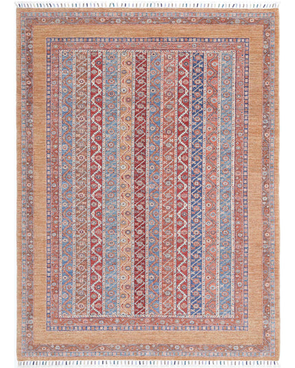 Shaal 5' 8" X 7' 11" Hand Knotted Wool Rug 5' 8" X 7' 11" (173 X 241) / Gold / Wool