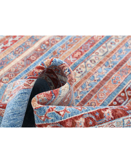 Shaal 5' 7" X 7' 9" Hand Knotted Wool Rug 5' 7" X 7' 9" (170 X 236) / Blue / Wool