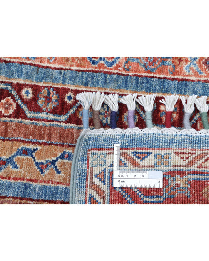 Shaal 5' 7" X 7' 9" Hand Knotted Wool Rug 5' 7" X 7' 9" (170 X 236) / Blue / Wool