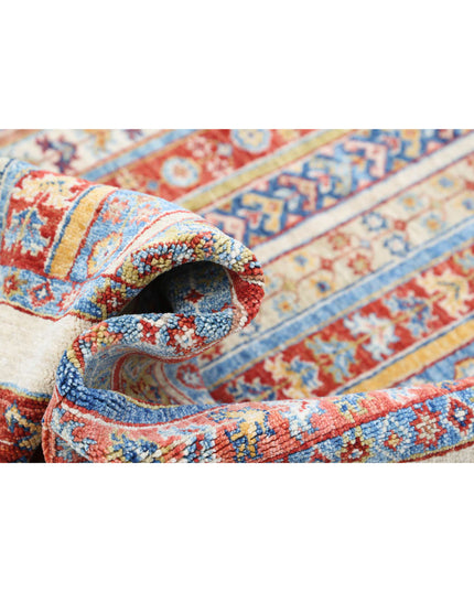 Shaal 5' 8" X 7' 6" Hand Knotted Wool Rug 5' 8" X 7' 6" (173 X 229) / Ivory / Wool