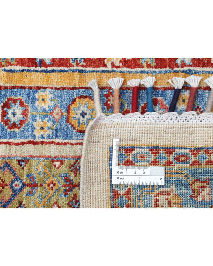 Shaal 5' 8" X 7' 6" Hand Knotted Wool Rug 5' 8" X 7' 6" (173 X 229) / Ivory / Wool