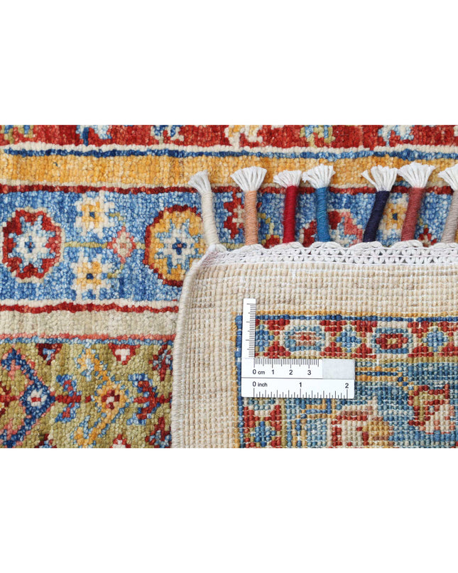 Shaal 5' 8" X 7' 6" Hand Knotted Wool Rug 5' 8" X 7' 6" (173 X 229) / Ivory / Wool