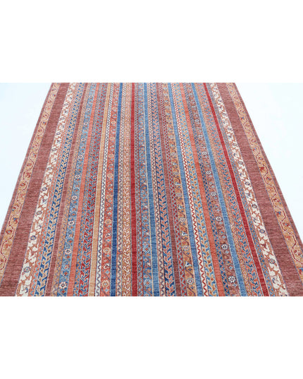 Shaal 5' 6" X 7' 9" Hand Knotted Wool Rug 5' 6" X 7' 9" (168 X 236) / Brown / Wool