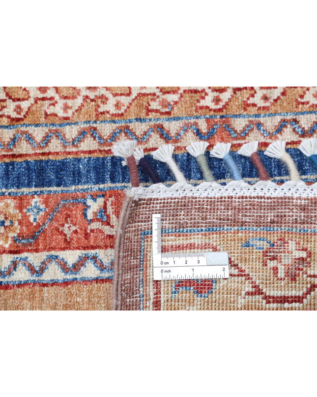 Shaal 5' 6" X 7' 9" Hand Knotted Wool Rug 5' 6" X 7' 9" (168 X 236) / Brown / Wool