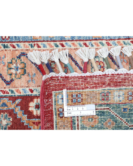 Shaal 5' 4" X 7' 10" Hand Knotted Wool Rug 5' 4" X 7' 10" (162 X 239) / Red / Wool