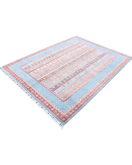 Shaal 5' 9" X 7' 8" Hand Knotted Wool Rug 5' 9" X 7' 8" (175 X 234) / Blue / Wool