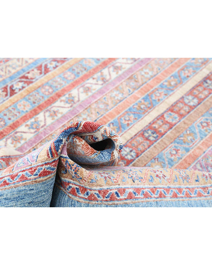 Shaal 5' 9" X 7' 8" Hand Knotted Wool Rug 5' 9" X 7' 8" (175 X 234) / Blue / Wool