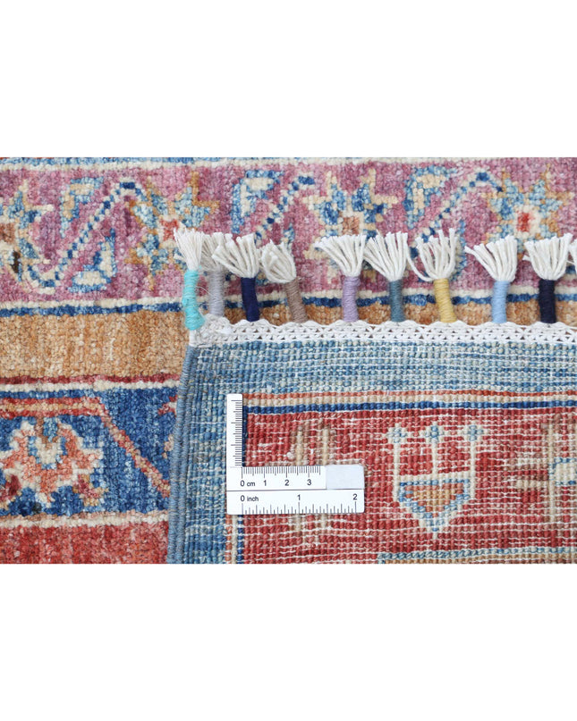 Shaal 5' 9" X 7' 8" Hand Knotted Wool Rug 5' 9" X 7' 8" (175 X 234) / Blue / Wool