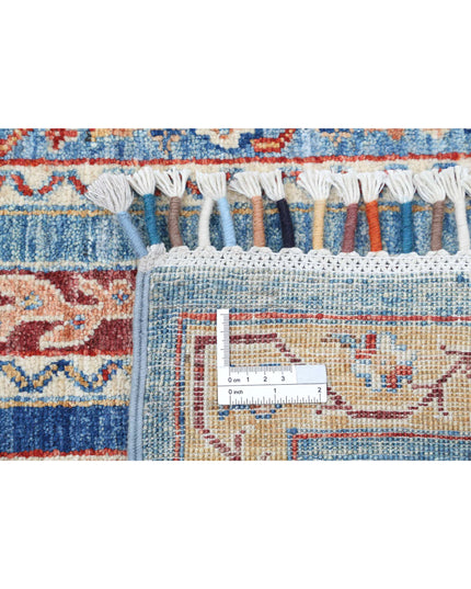 Shaal 5' 8" X 7' 6" Hand Knotted Wool Rug 5' 8" X 7' 6" (173 X 229) / Blue / Wool