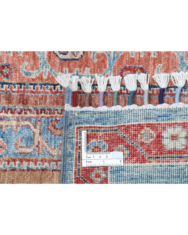 Shaal 5' 7" X 7' 10" Hand Knotted Wool Rug 5' 7" X 7' 10" (170 X 239) / Blue / Wool