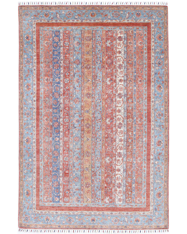 Shaal 5' 5" X 8' 4" Hand Knotted Wool Rug 5' 5" X 8' 4" (165 X 254) / Multi / Wool