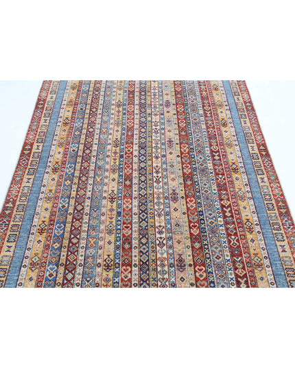 Shaal 4' 11" X 6' 7" Hand Knotted Wool Rug 4' 11" X 6' 7" (150 X 201) / Multi / Wool