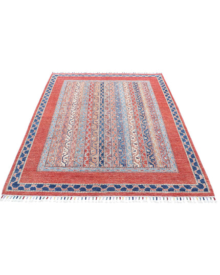 Shaal 5' 0" X 6' 6" Hand Knotted Wool Rug 5' 0" X 6' 6" (152 X 198) / Multi / Wool