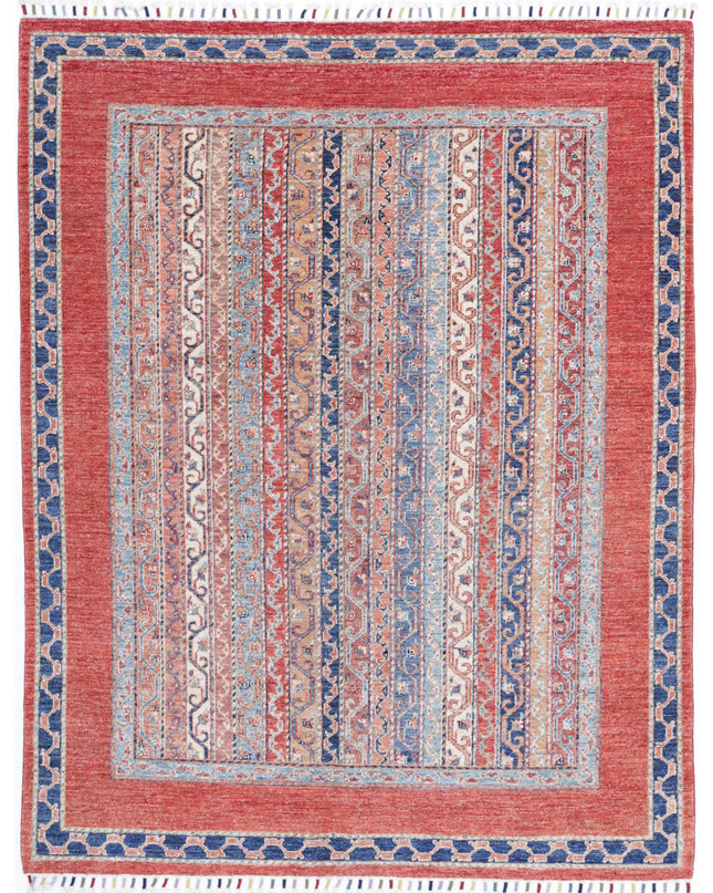 Shaal 5' 0" X 6' 6" Hand Knotted Wool Rug 5' 0" X 6' 6" (152 X 198) / Multi / Wool