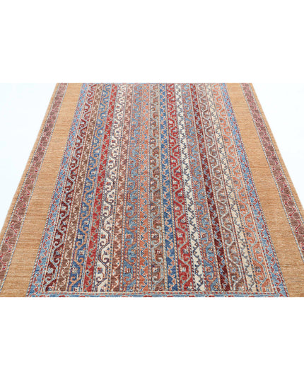 Shaal 4' 9" X 7' 2" Hand Knotted Wool Rug 4' 9" X 7' 2" (145 X 219) / Gold / Wool