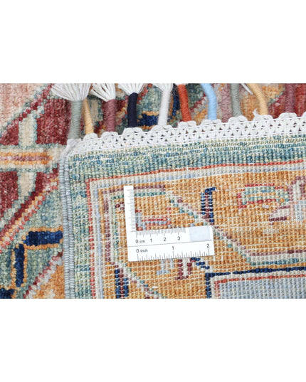 Shaal 4' 10" X 6' 8" Hand Knotted Wool Rug 4' 10" X 6' 8" (147 X 203) / Blue / Wool