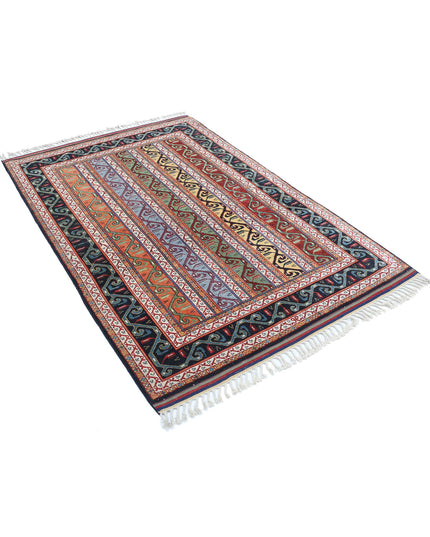 Shaal 4' 3" X 6' 2" Hand Knotted Wool Rug 4' 3" X 6' 2" (130 X 188) / Multi / Wool