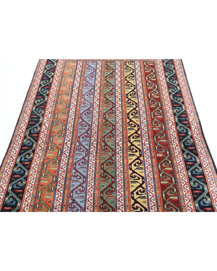 Shaal 4' 3" X 6' 2" Hand Knotted Wool Rug 4' 3" X 6' 2" (130 X 188) / Multi / Wool