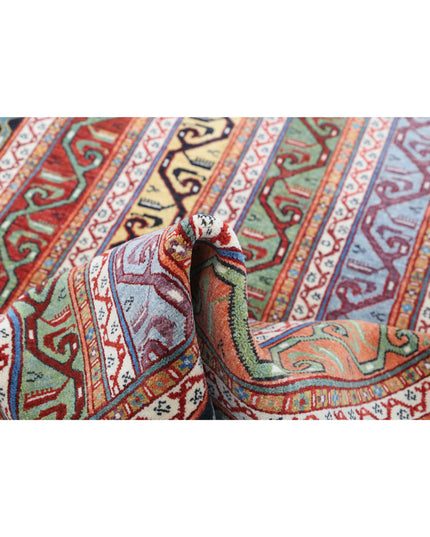 Shaal 4' 3" X 6' 2" Hand Knotted Wool Rug 4' 3" X 6' 2" (130 X 188) / Multi / Wool