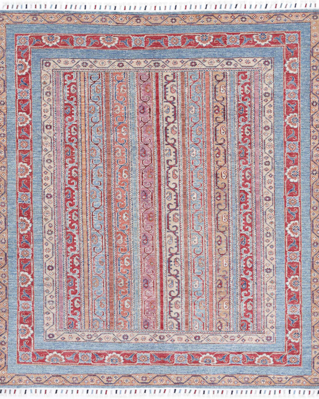 Shaal 5' 0" X 5' 9" Hand Knotted Wool Rug 5' 0" X 5' 9" (152 X 175) / Multi / Wool