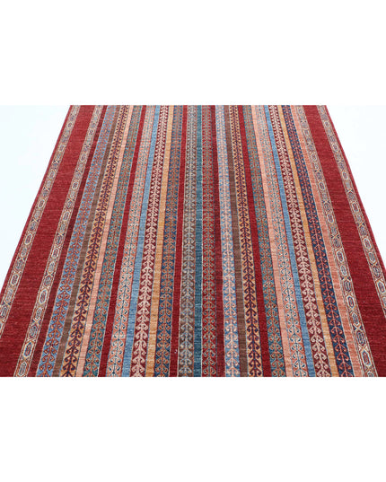 Shaal 5' 0" X 6' 9" Hand Knotted Wool Rug 5' 0" X 6' 9" (152 X 206) / Red / Wool