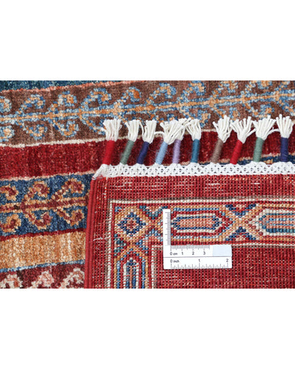 Shaal 5' 0" X 6' 9" Hand Knotted Wool Rug 5' 0" X 6' 9" (152 X 206) / Red / Wool