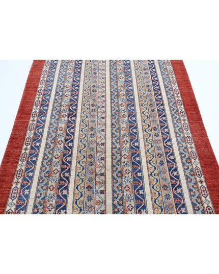 Shaal 4' 9" X 6' 6" Hand Knotted Wool Rug 4' 9" X 6' 6" (145 X 198) / Multi / Wool