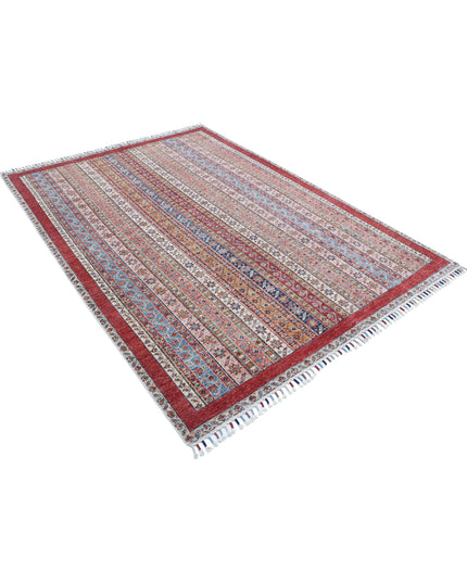 Shaal 5' 8" X 7' 9" Hand Knotted Wool Rug 5' 8" X 7' 9" (173 X 236) / Multi / Wool