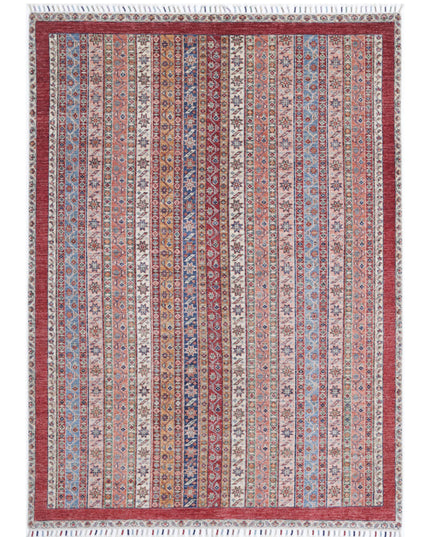 Shaal 5' 8" X 7' 9" Hand Knotted Wool Rug 5' 8" X 7' 9" (173 X 236) / Multi / Wool