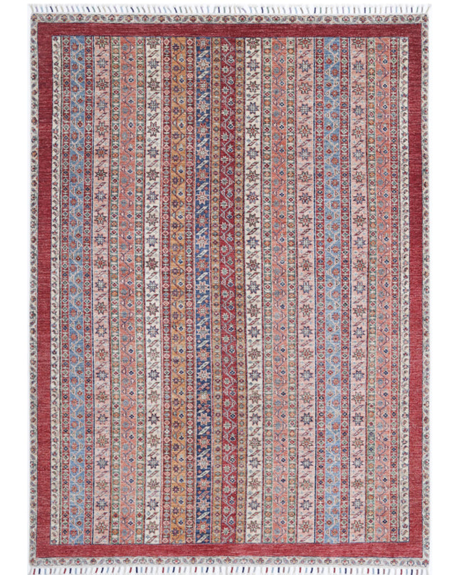 Shaal 5' 8" X 7' 9" Hand Knotted Wool Rug 5' 8" X 7' 9" (173 X 236) / Multi / Wool