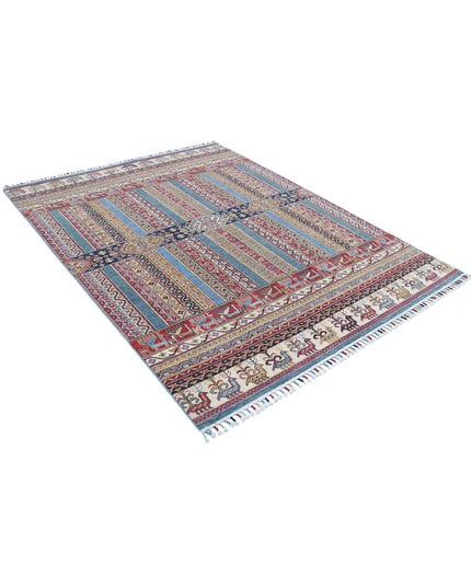 Shaal 5' 10" X 7' 8" Hand Knotted Wool Rug 5' 10" X 7' 8" (178 X 234) / Multi / Wool