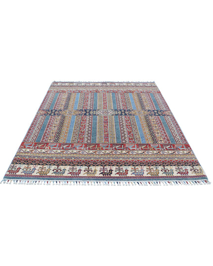Shaal 5' 10" X 7' 8" Hand Knotted Wool Rug 5' 10" X 7' 8" (178 X 234) / Multi / Wool