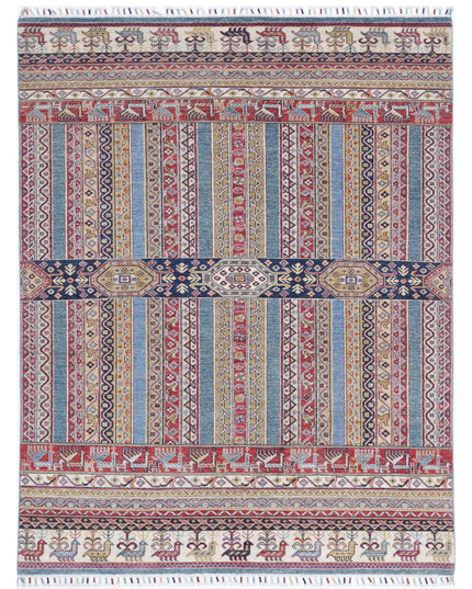 Shaal 5' 10" X 7' 8" Hand Knotted Wool Rug 5' 10" X 7' 8" (178 X 234) / Multi / Wool