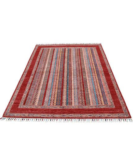 Shaal 4' 10" X 6' 3" Hand Knotted Wool Rug 4' 10" X 6' 3" (147 X 191) / Multi / Wool