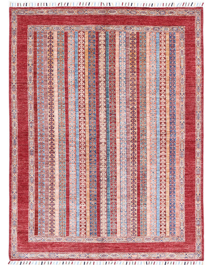 Shaal 4' 10" X 6' 3" Hand Knotted Wool Rug 4' 10" X 6' 3" (147 X 191) / Multi / Wool